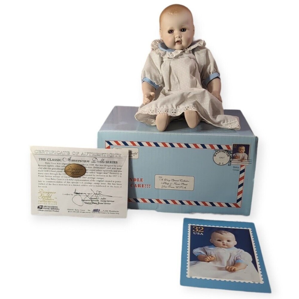 1998 USPS Designer Guild Collection Baby Coos Porcelain Doll Limited Edition 222